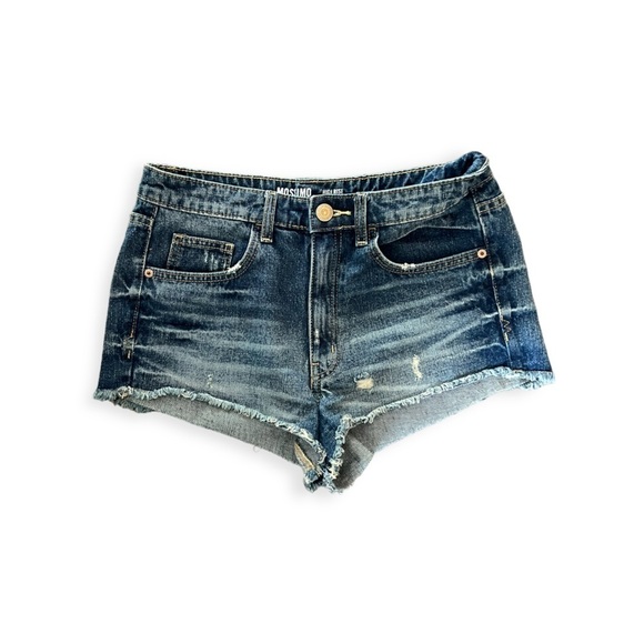 Mossimo Jean Shorts High raise cotton distress Size 11 - Picture 1 of 6